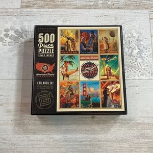 4/$50 Vintage American Travel 500 Piece Puzzle
